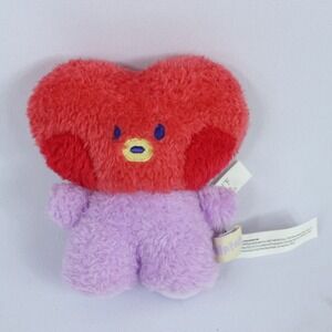 BT21 Minini TATA Plush BTS by Line Friends Mini Plush Heart with Yellow Cape